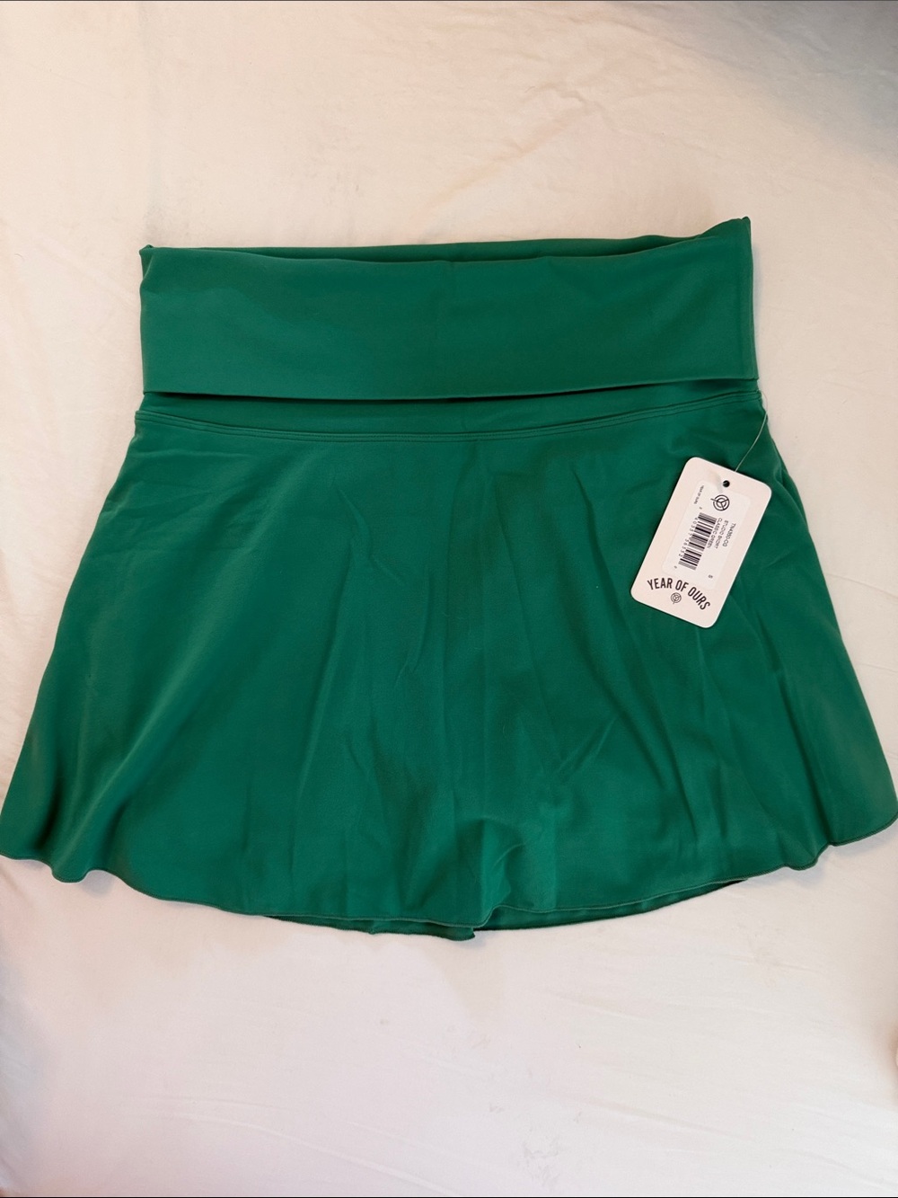 Year of Ours Emerald Green active wear skirt with built in shorts